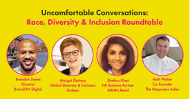 Uncomfortable conversations: Race, diversity and inclusion - Webinar banner