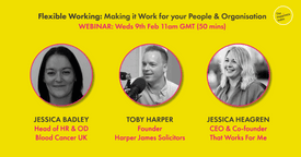 How to make Flexible working work for your people and business - Webinar banner