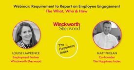 Requirement to report on employee engagement - Webinar banner