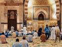Muslims praying in mosque