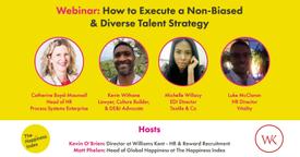 How to Execute a Non-Biased & Diverse Talent Strategy webinar banner