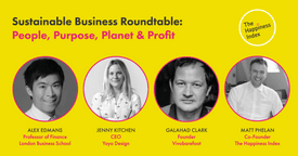Sustainable business models: People purpose, planet and profit - Webinar banner
