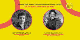 Creating safe spaces: Outside the gender binary - Webinar banner