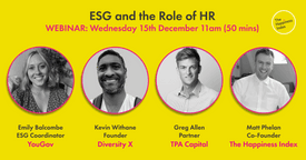 ESG in HR: What it is and the role of HR - Webinar banner