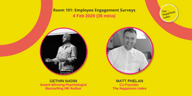 Room 101 employee engagement surveys webinar banner