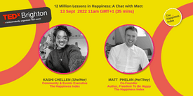 Twelve million lessons in happiness: Matt's TEDX - Webinar banner
