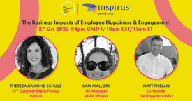 The business impacts of employee engagement and happiness - Webinar banner