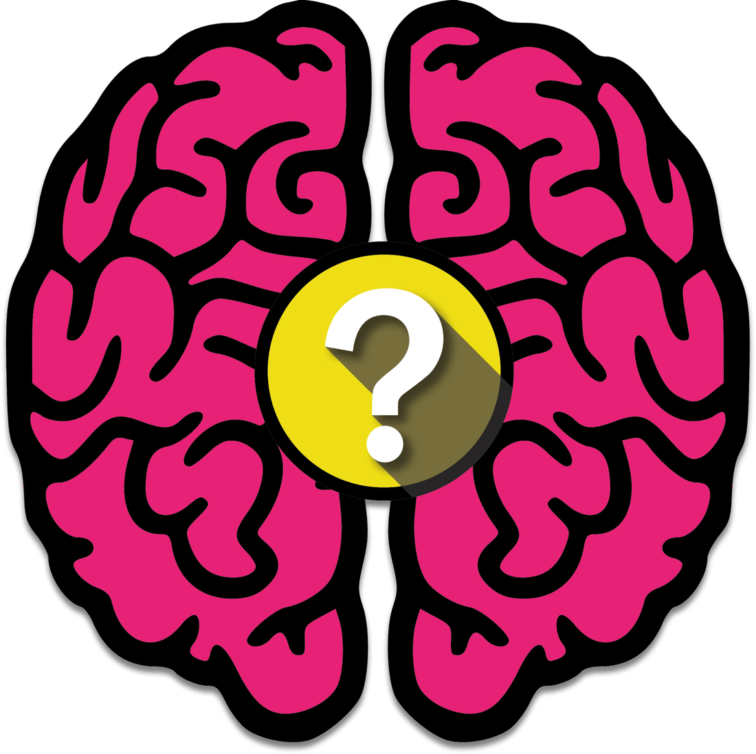 Brain with question mark icon