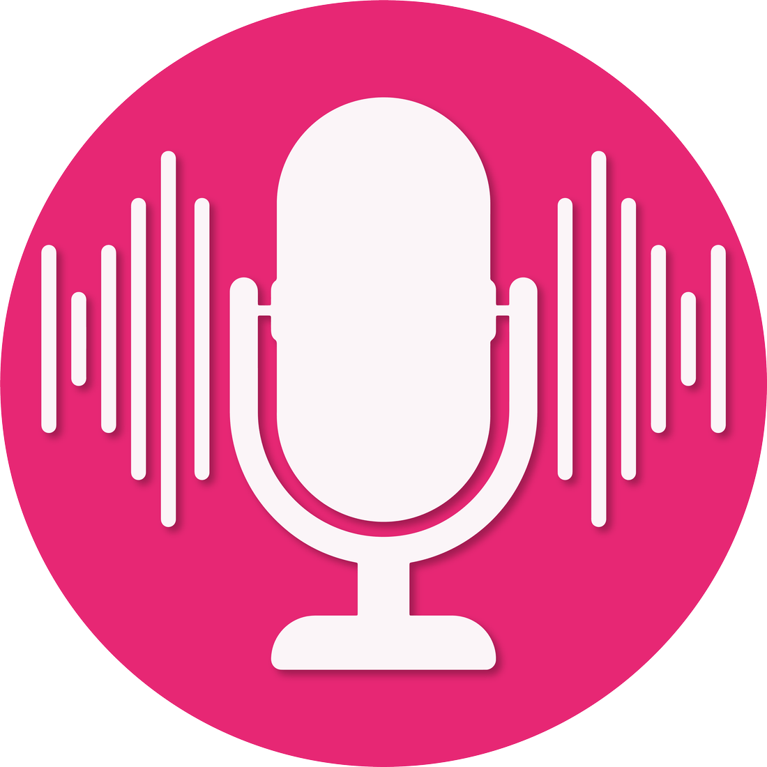 Pink microphone icon