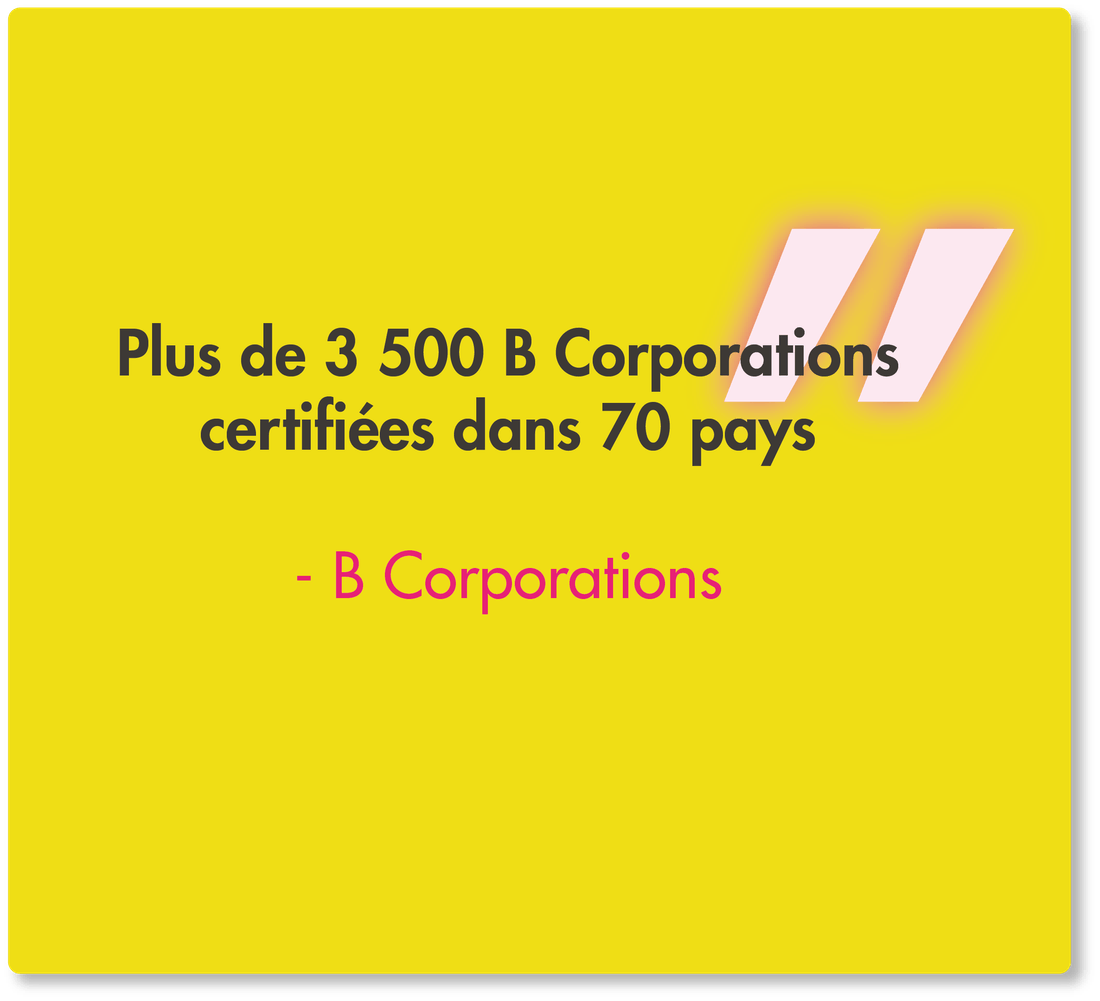 Over 3,500 Certified B Corporations in 70 countries - Quote from B Corporations