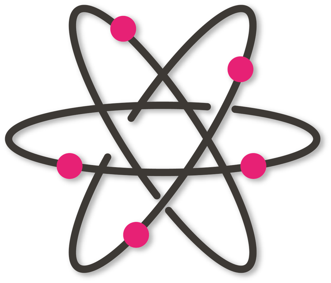 Pink atom icon